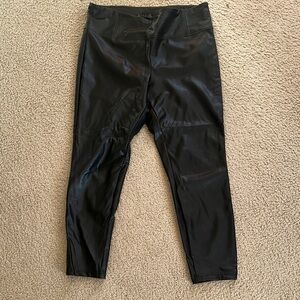 Badgley Mischka Studio Black Faux Leather Pant